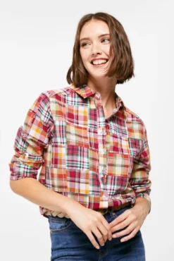 Women'secret Blusa Cuadros Patchwork