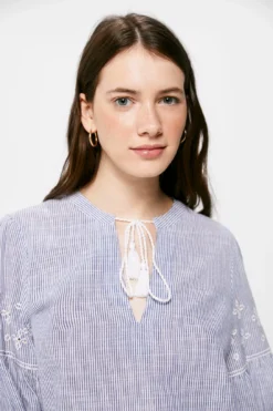 Women'secret Blusa Rayas Bordados -Women'secret Soldes Magasin P 679660411D2