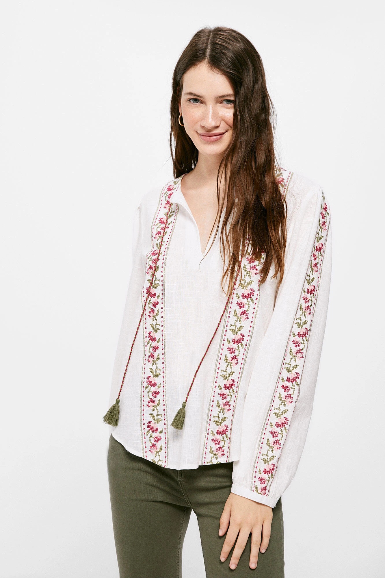 Women'secret Blusa Étnica Cenefas Bordadas 4 Women'secret Blusa Étnica Cenefas Bordadas – Image 4