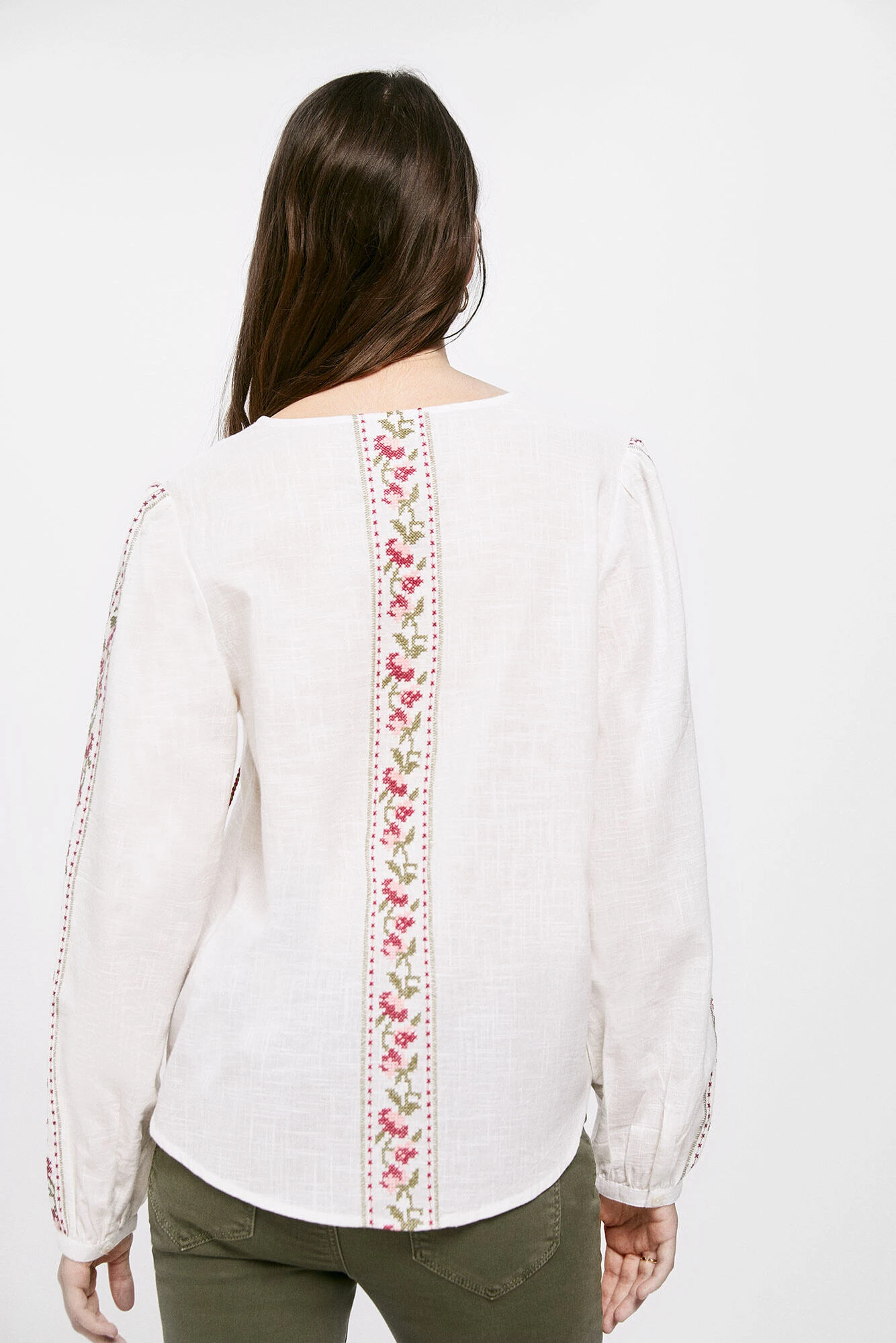 Women'secret Blusa Étnica Cenefas Bordadas 5 Women'secret Blusa Étnica Cenefas Bordadas – Image 5