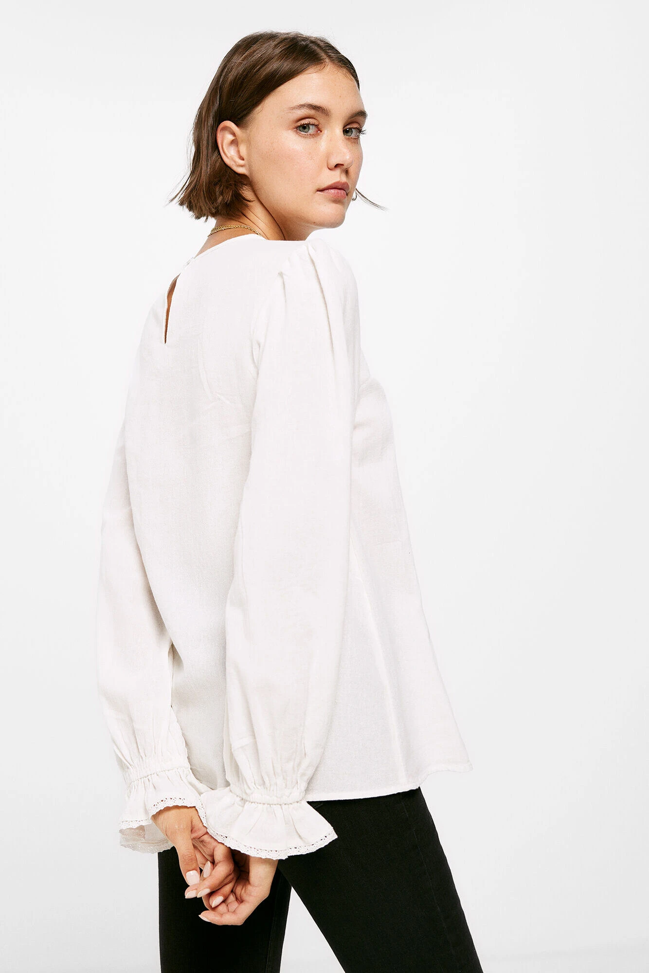 Women'secret Blusa Pintucks Lace 4 Women'secret Blusa Pintucks Lace – Image 4