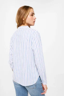 Women'secret Blusa Rayas Cuello Mao Algodón -Women'secret Soldes Magasin P 679661617D1