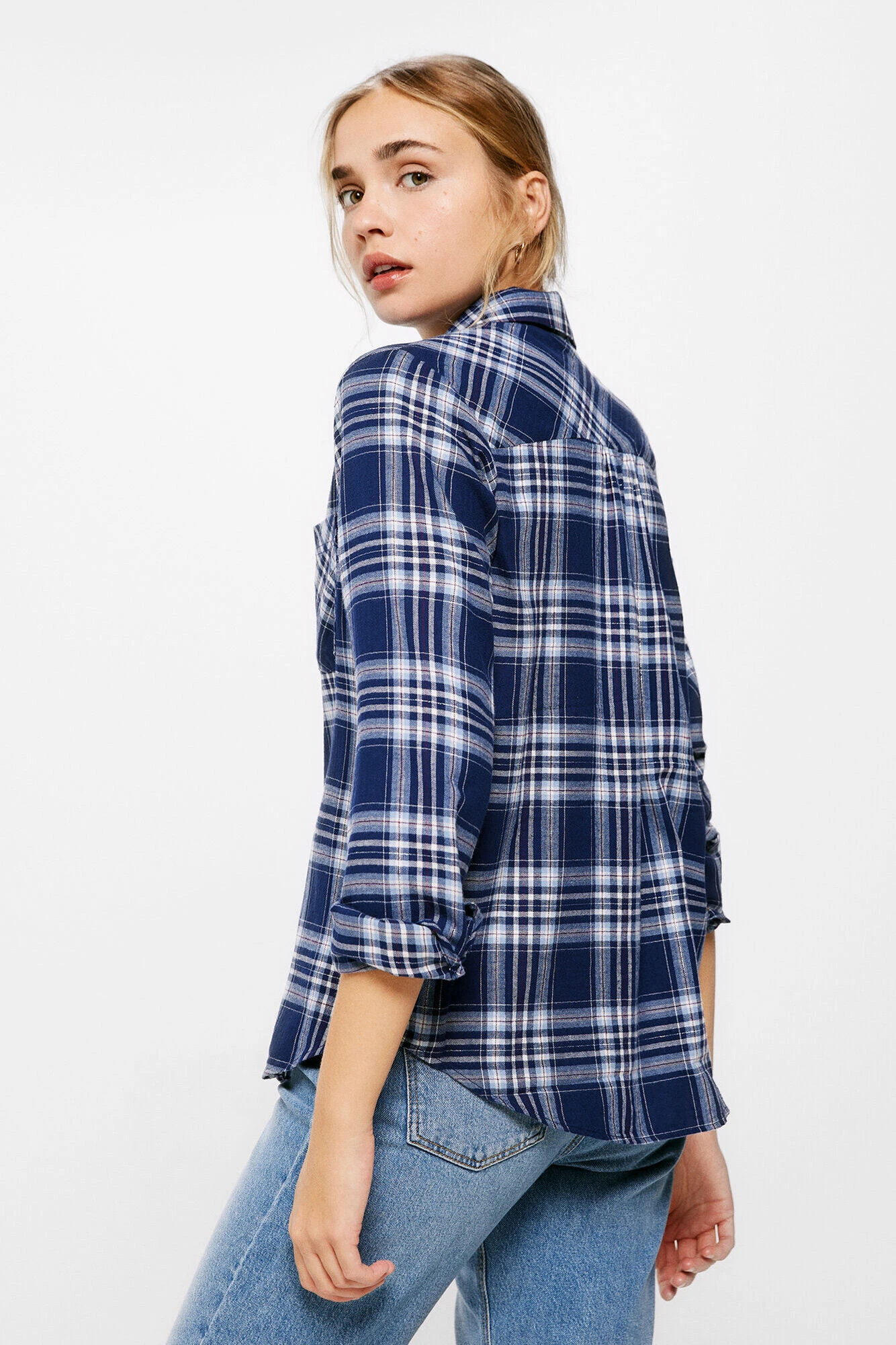 Women'secret Blusa Cuadros Azules 3 Women'secret Blusa Cuadros Azules – Image 3