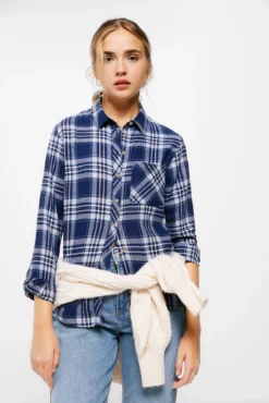 Women'secret Blusa Cuadros Azules