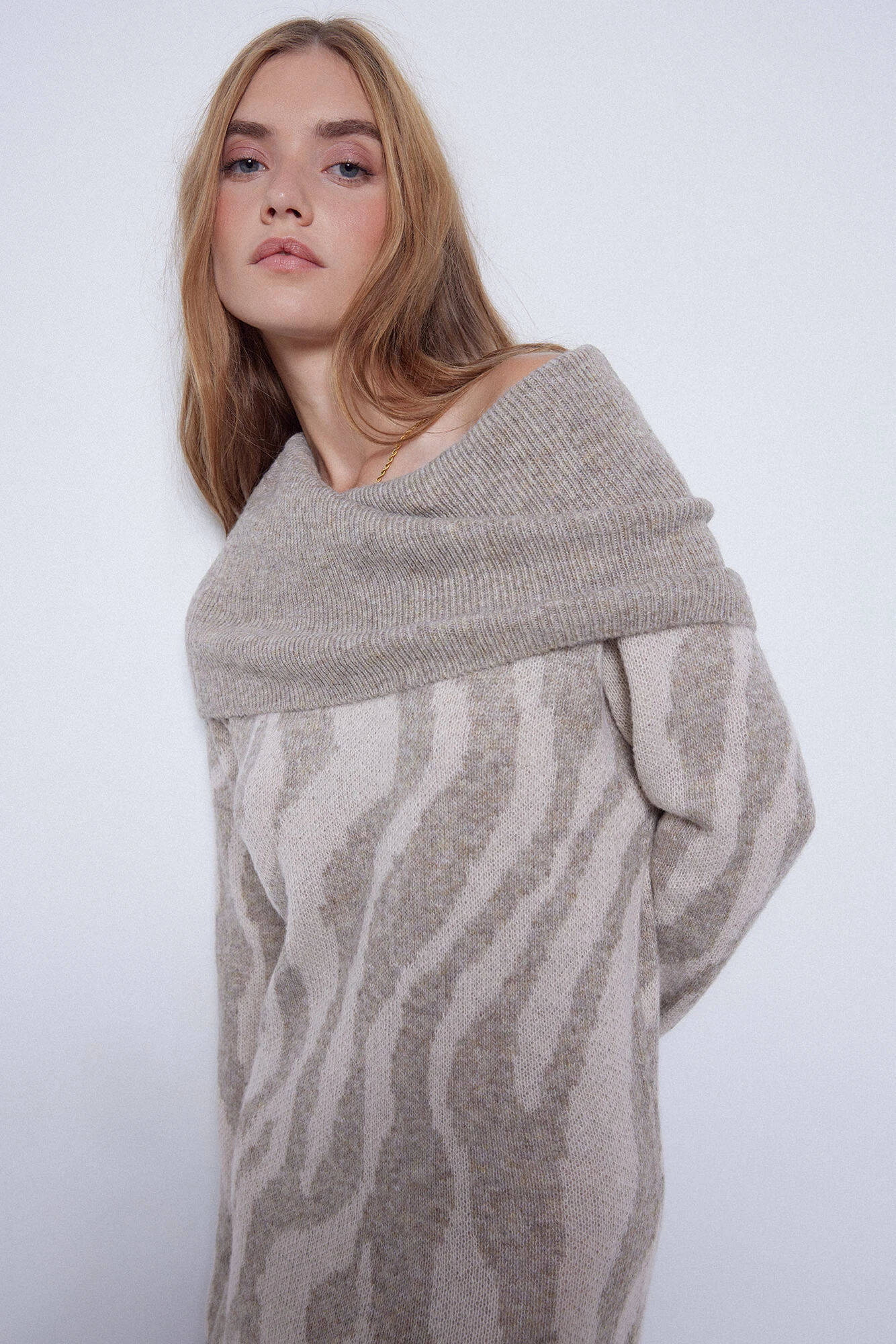 Women'secret Vestido Punto Jacquard Cebra 2 Women'secret Vestido Punto Jacquard Cebra – Image 2