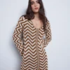Women'secret Vestido Punto Zig Zag Bicolor