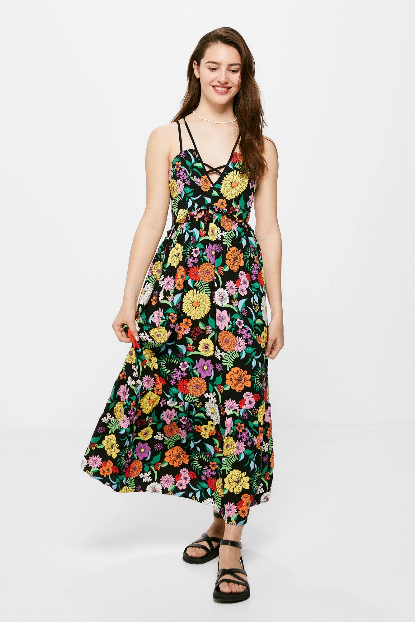 Women'secret Vestido Midi Tirantes Dobles 1 Women'secret Vestido Midi Tirantes Dobles