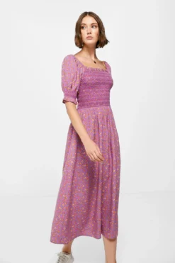 Women'secret Vestido Midi Nido De Abeja