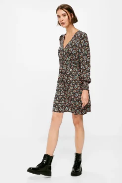 Women'secret Vestido Corto Entallado Estampado