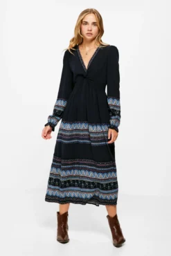 Women'secret Vestido Midi Cenefas Posicionales 6 Women'secret Vestido Midi Cenefas Posicionales -Women'secret Soldes Magasin P 795660589D1