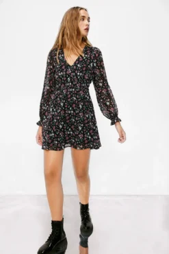 Women'secret Vestido Corto Flores Lurex