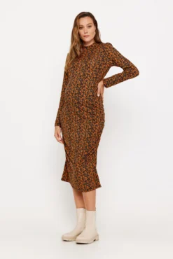 Women'secret Vestido Midi De Manga Larga Maternity