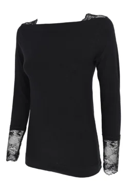 Women'secret Camiseta Termal De Mujer Cuello Caja Manga Larga Con Encajes -Women'secret Soldes Magasin P 818625301D7