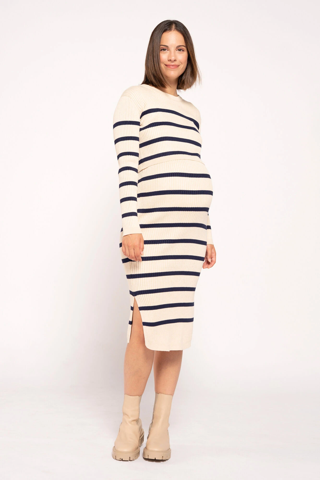 Women'secret Vestido Lactancia De Punto Con Rayas 4 Women'secret Vestido Lactancia De Punto Con Rayas – Image 4