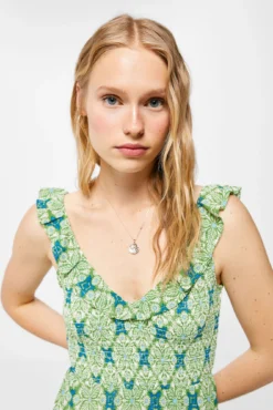 Women'secret Vestido Midi Estampado Nido De Abeja 9 Women'secret Vestido Midi Estampado Nido De Abeja -Women'secret Soldes Magasin P 895611223D2