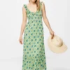 Women'secret Vestido Midi Estampado Nido De Abeja