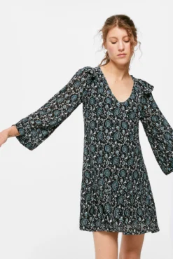 Women'secret Vestido Corto Hombros Volantes