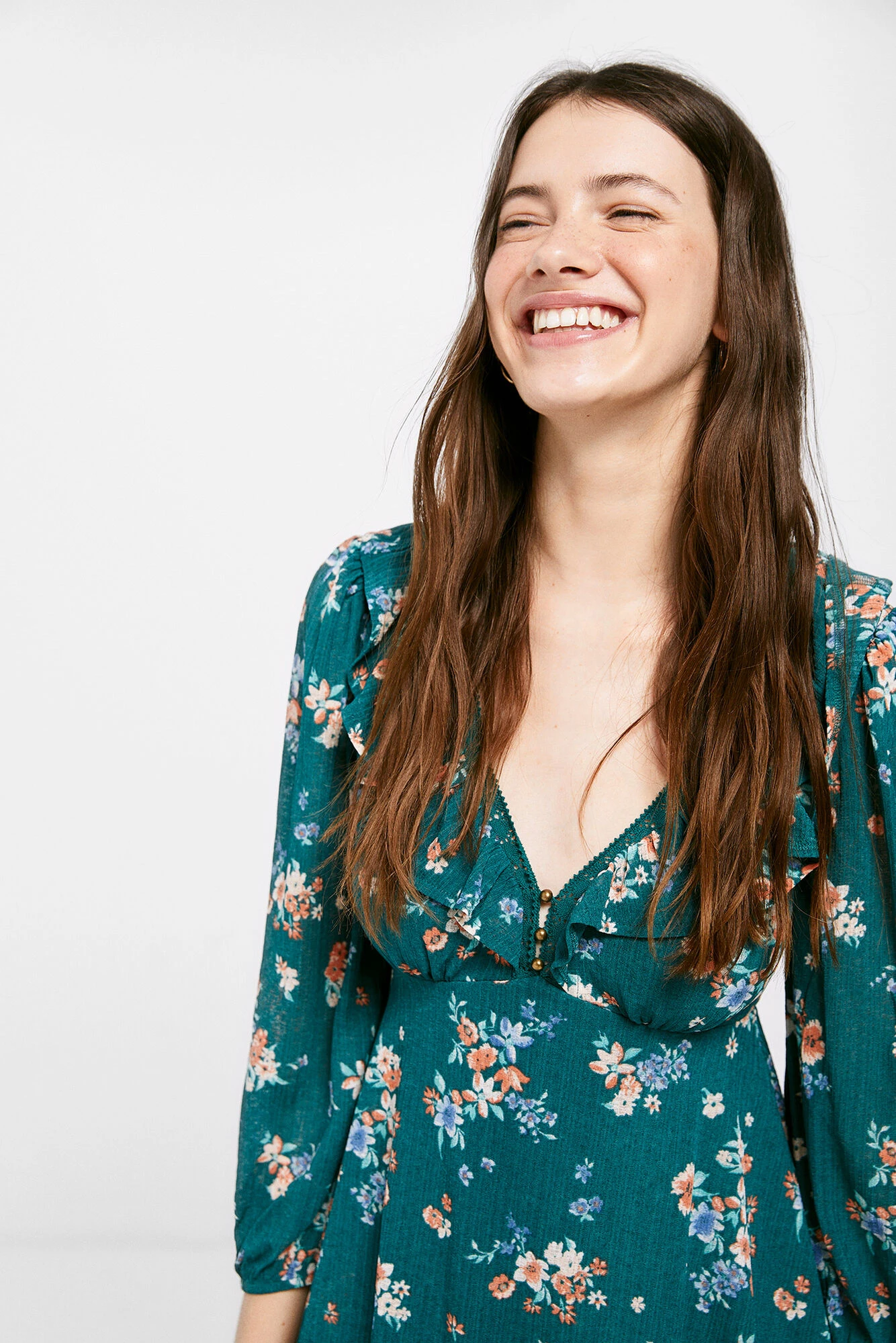 Women'secret Vestido Corto Escote Volante 3 Women'secret Vestido Corto Escote Volante – Image 3