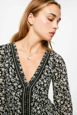 Women'secret Vestido Corto Flores Cenefas 8 Women'secret Vestido Corto Flores Cenefas -Women'secret Soldes Magasin P 895613310D2